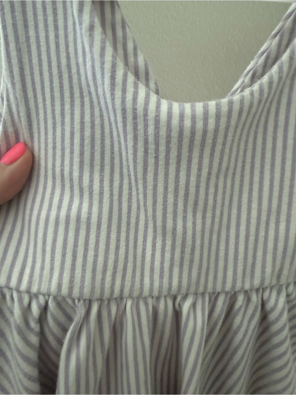 remie girl tank dress in lilac stripe girls size 6 - Picture 5 of 5